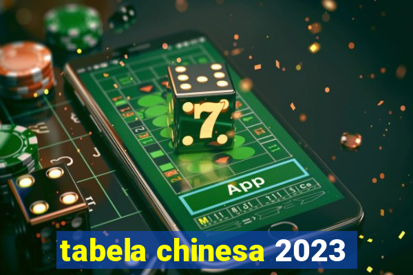 tabela chinesa 2023